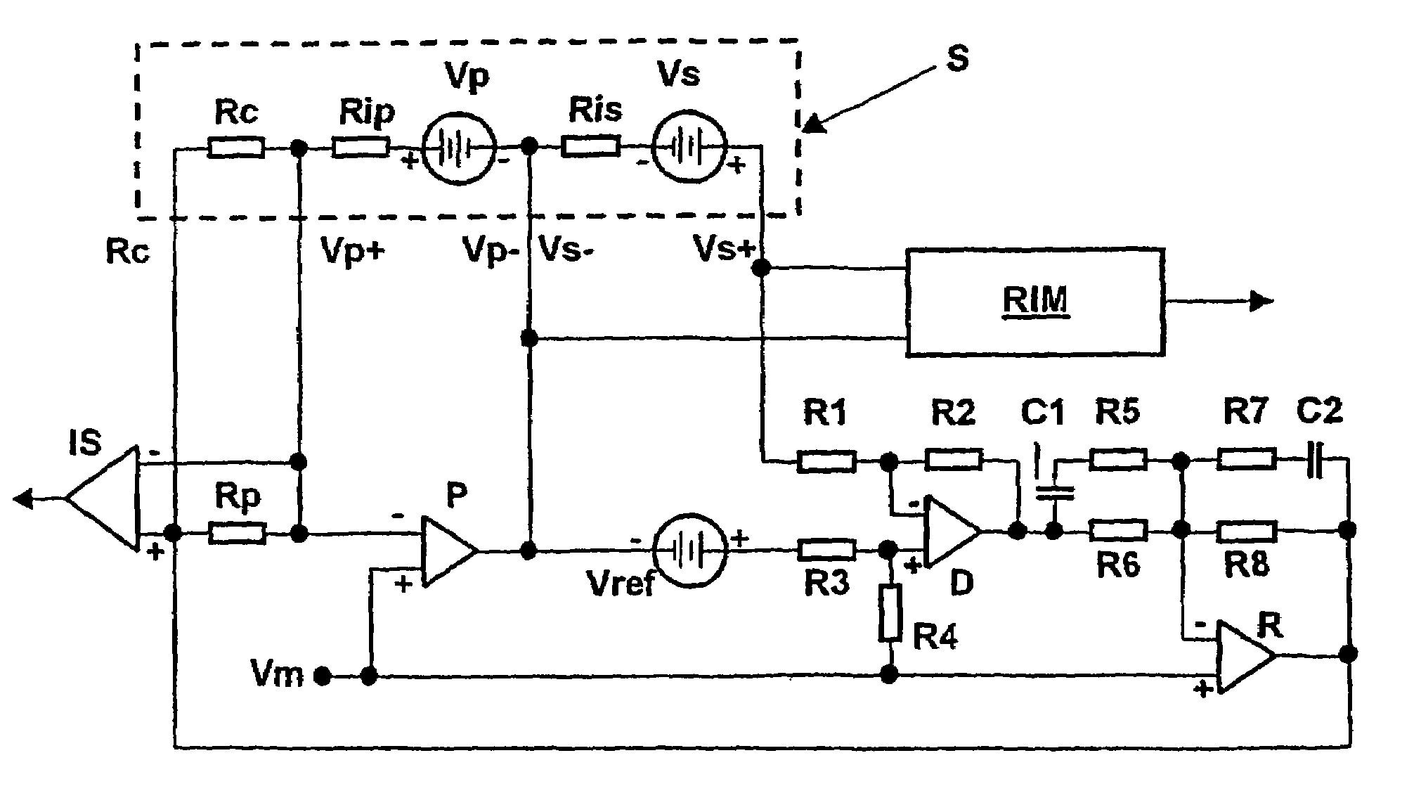 Linear lambda probe evaluation circuit