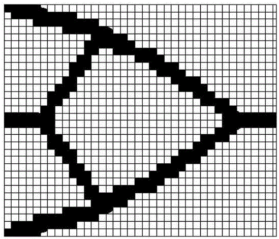 Compliant mechanism 0-1 variable configuration type topology graph extraction method