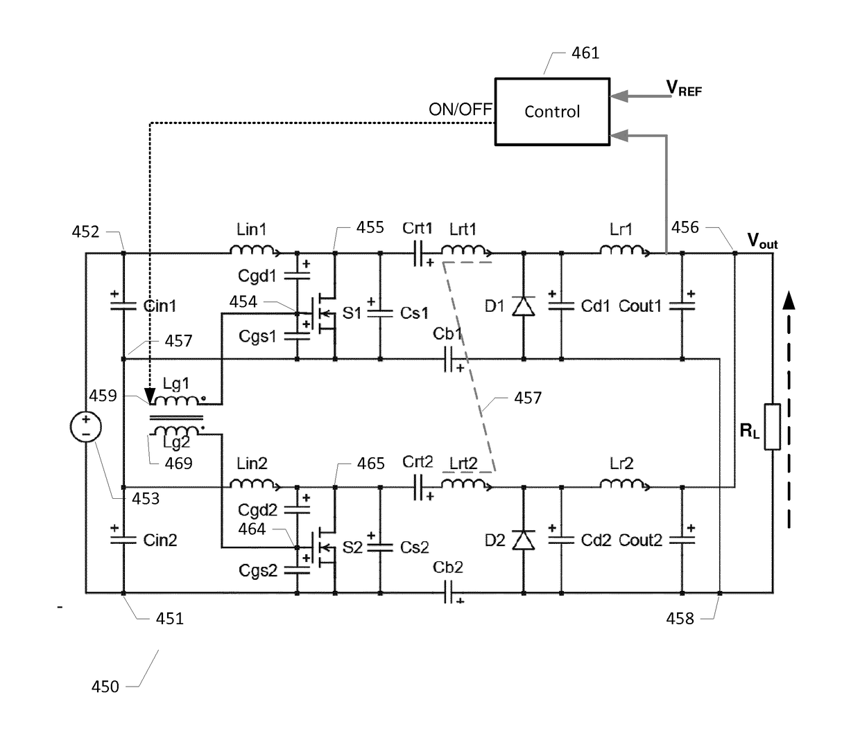 Resonant DC-DC power converter assembly