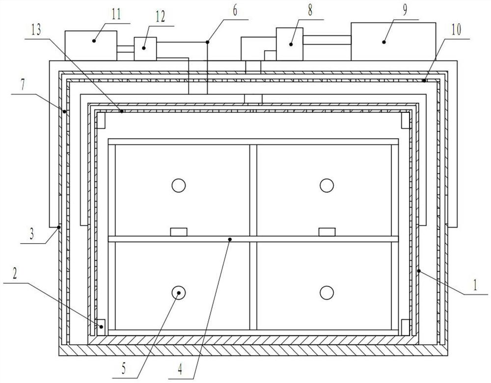 Passion fruit storage simulation experiment device and experiment method thereof