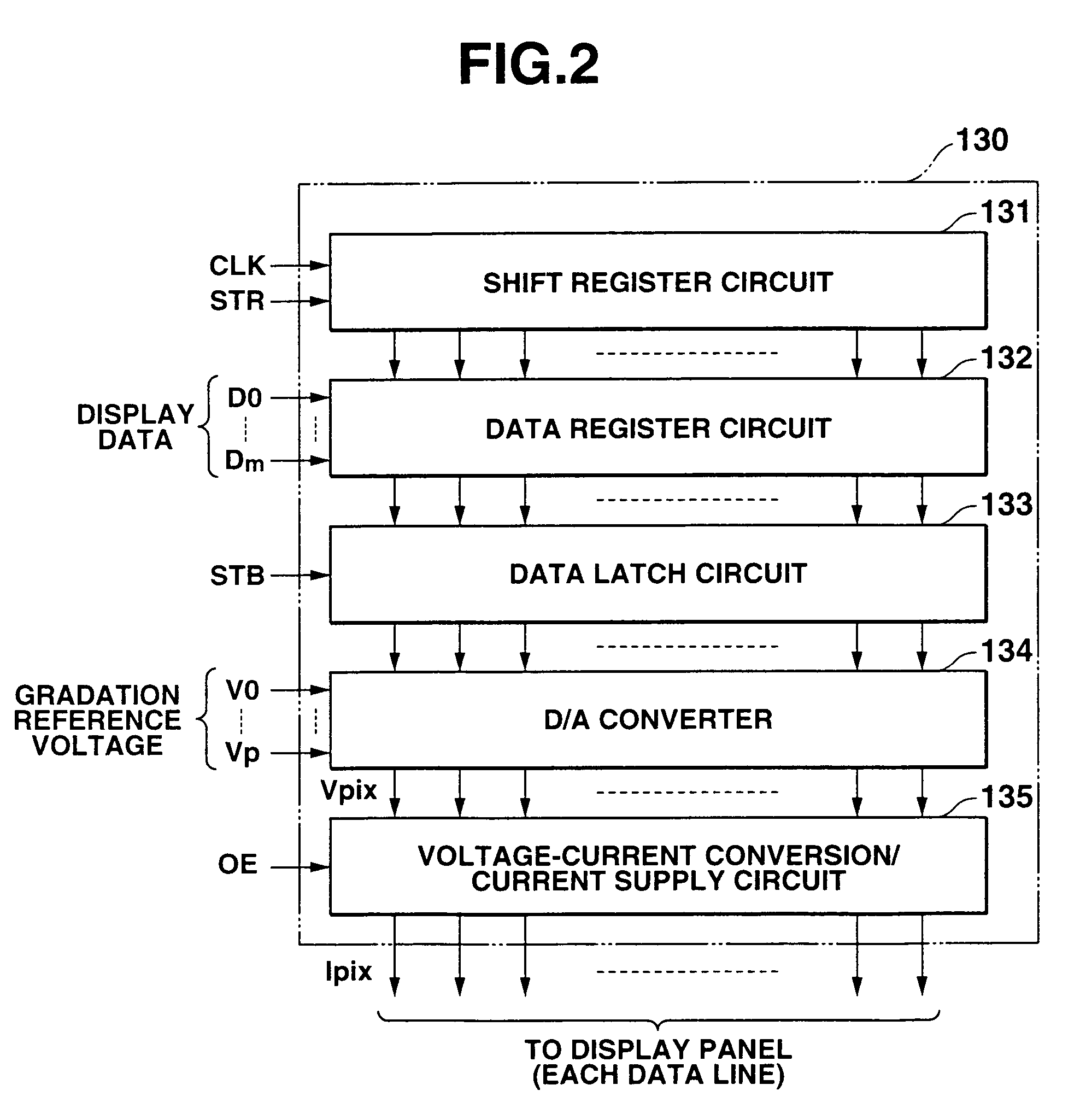 Display element drive circuit and display apparatus