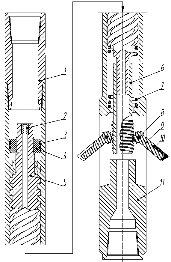 A variable-diameter hydraulic cutter for cutting casings with different diameters using multi-head screw drive