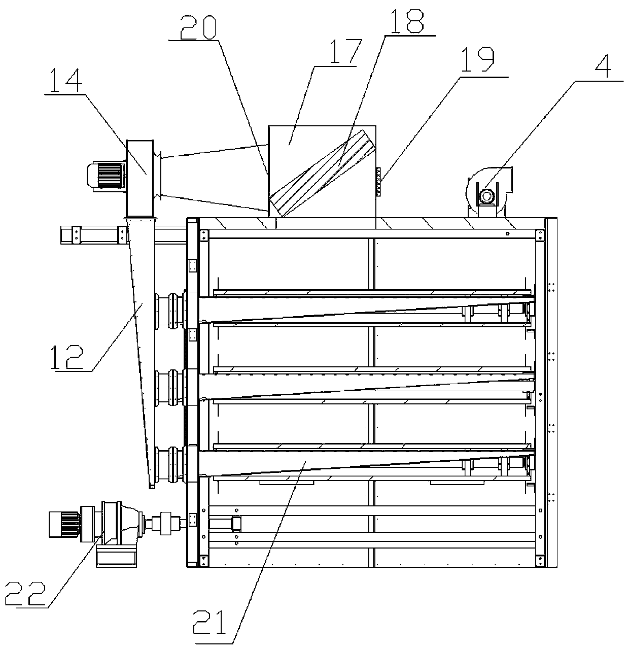 Height-adjustable energy-saving type drying room