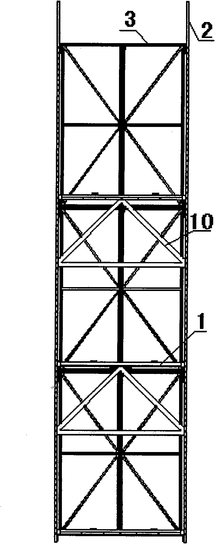 Steering folded scaffold unit