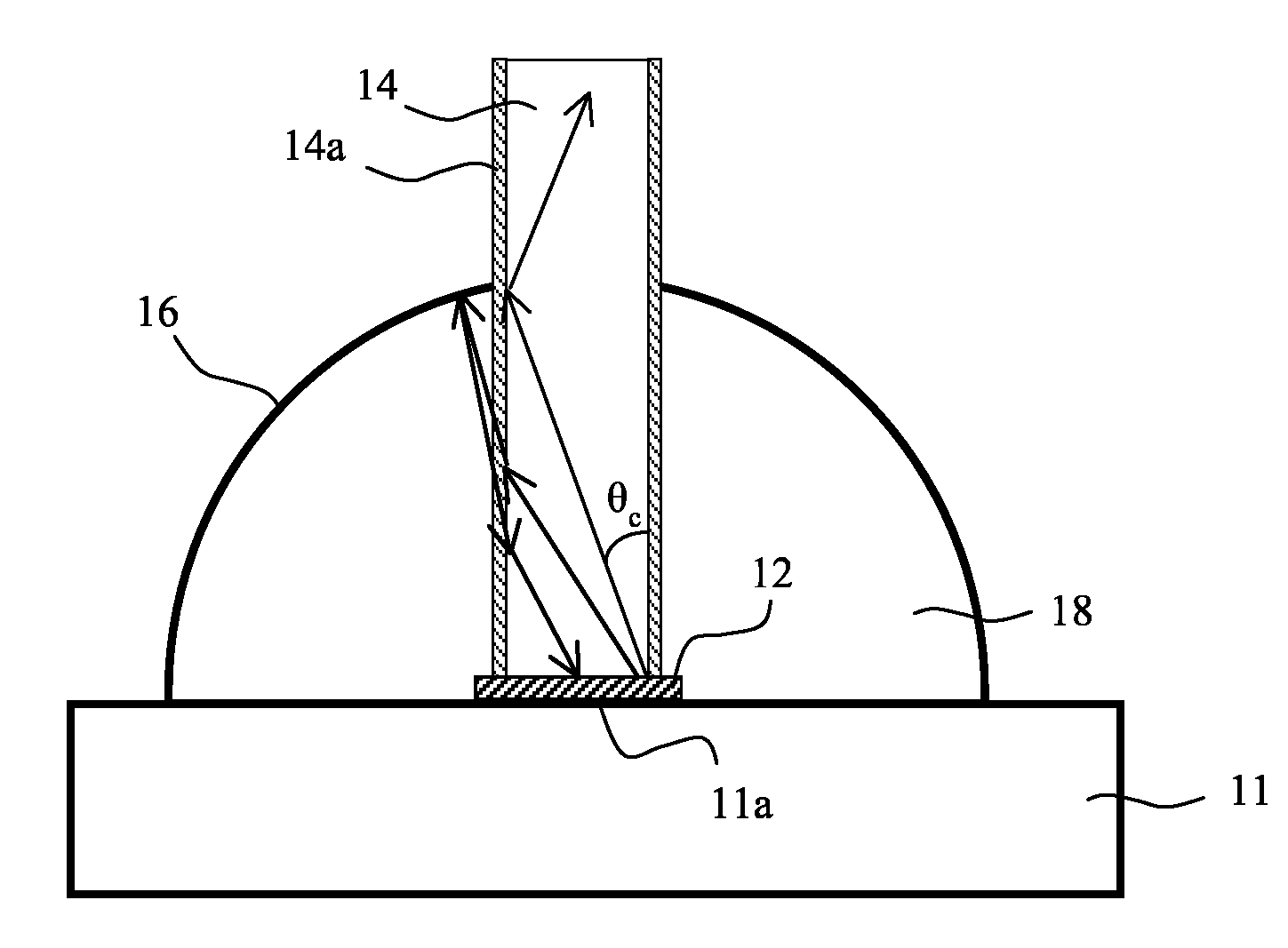 Optical coupler for a light emitting device with enhanced output brightness