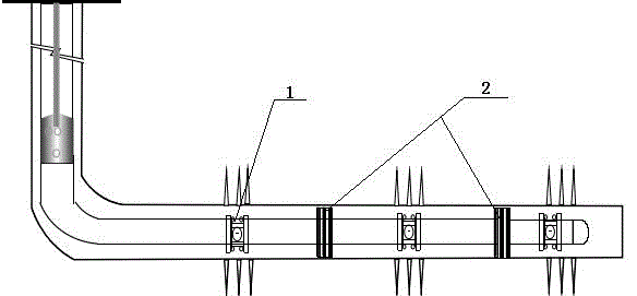 Horizontal well section testing method by adopting soluble rubber sleeve packer