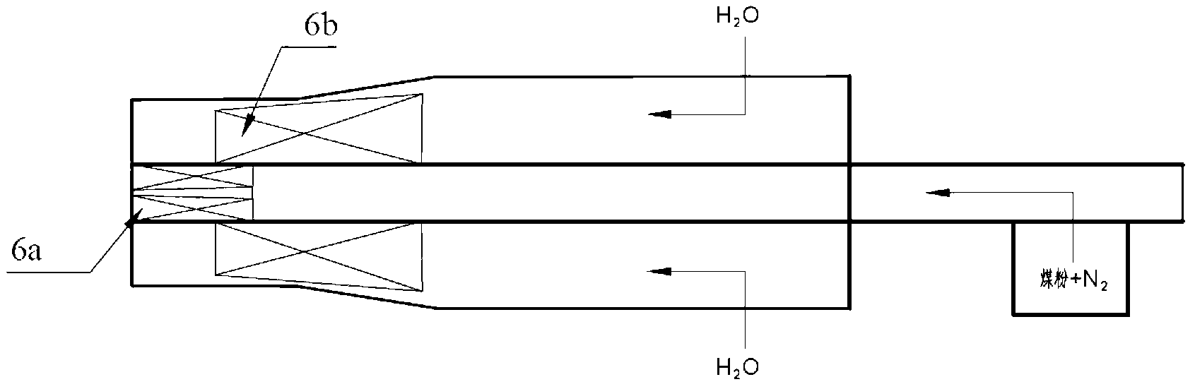 Dry pulverized coal cyclone entrained flow bed gasification furnace and gasification method thereof