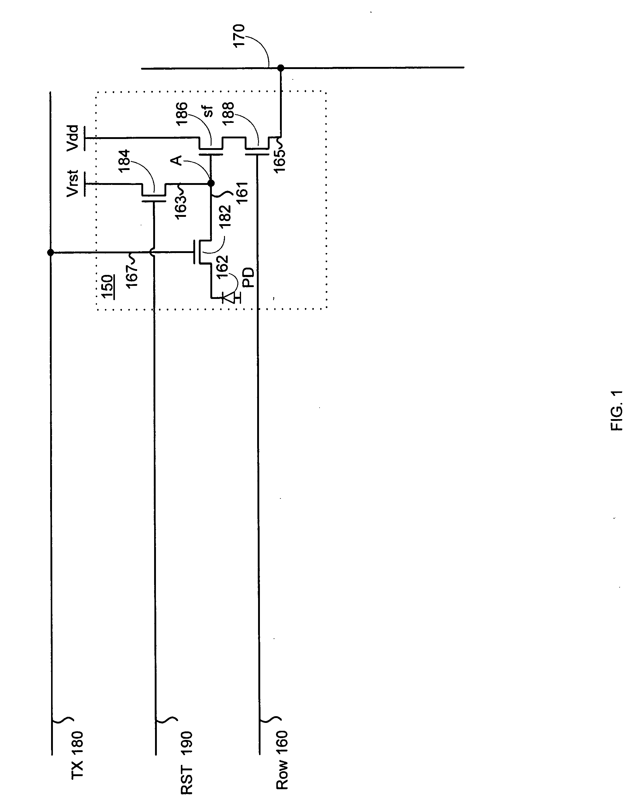 Differential readout from pixels in CMOS sensor