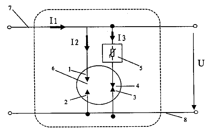 Surge protective method by self-control surge current triggered gap discharge