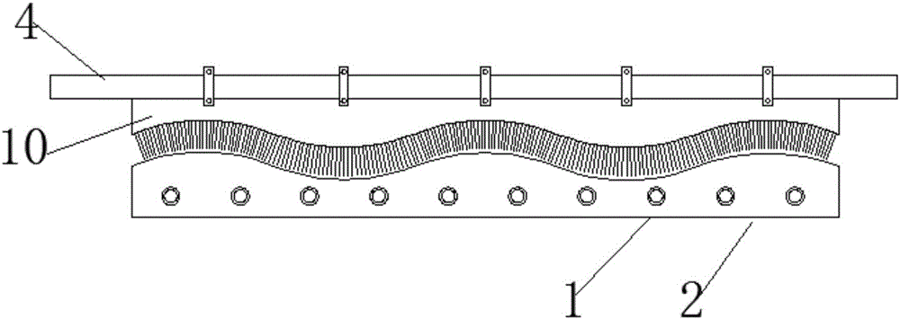 Mechanical defrosting device for outdoor flat plate type heat exchanger of air source heat pump system