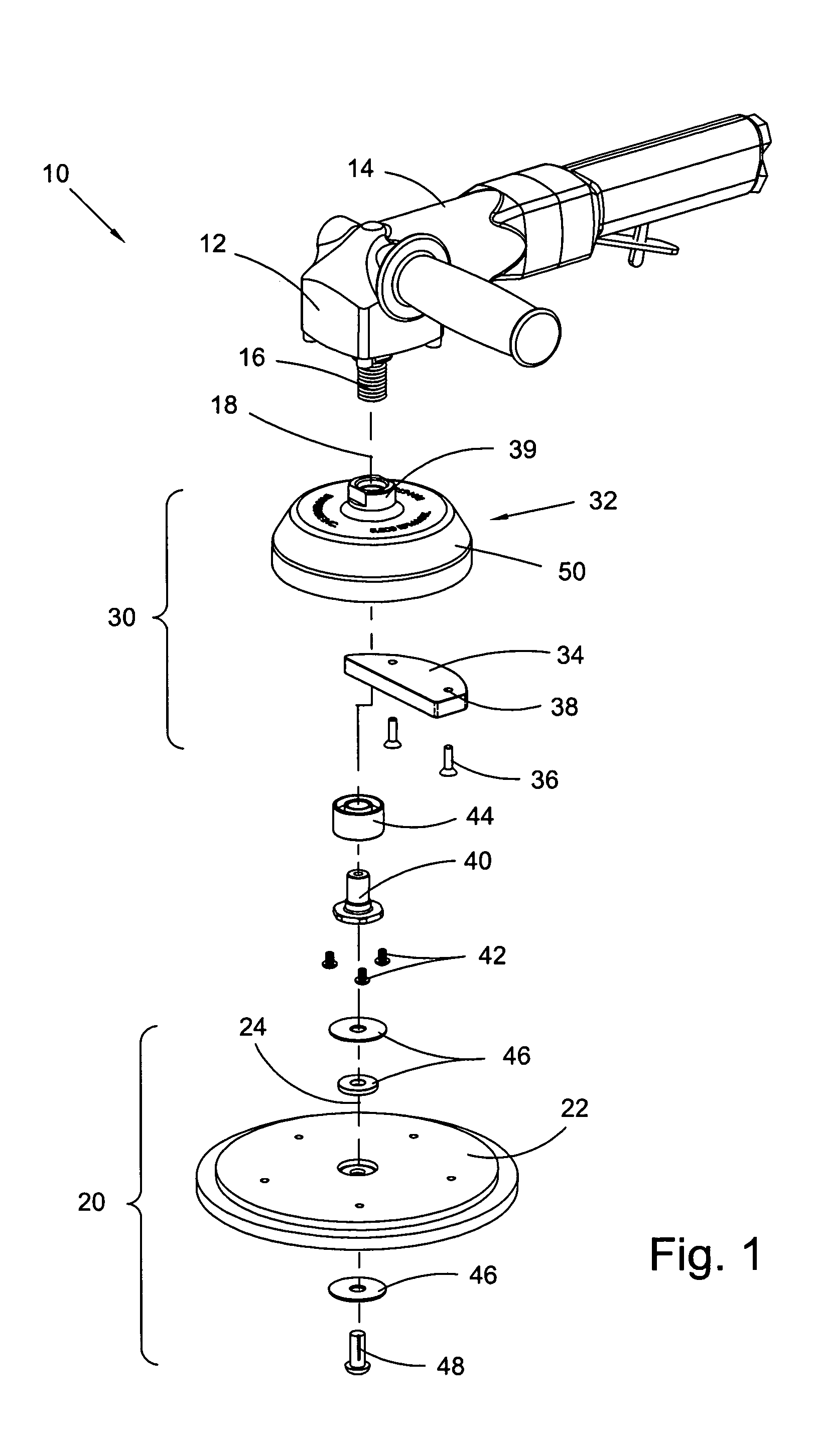 Light-weight modular counterweight apparatus for an orbital abrading machine