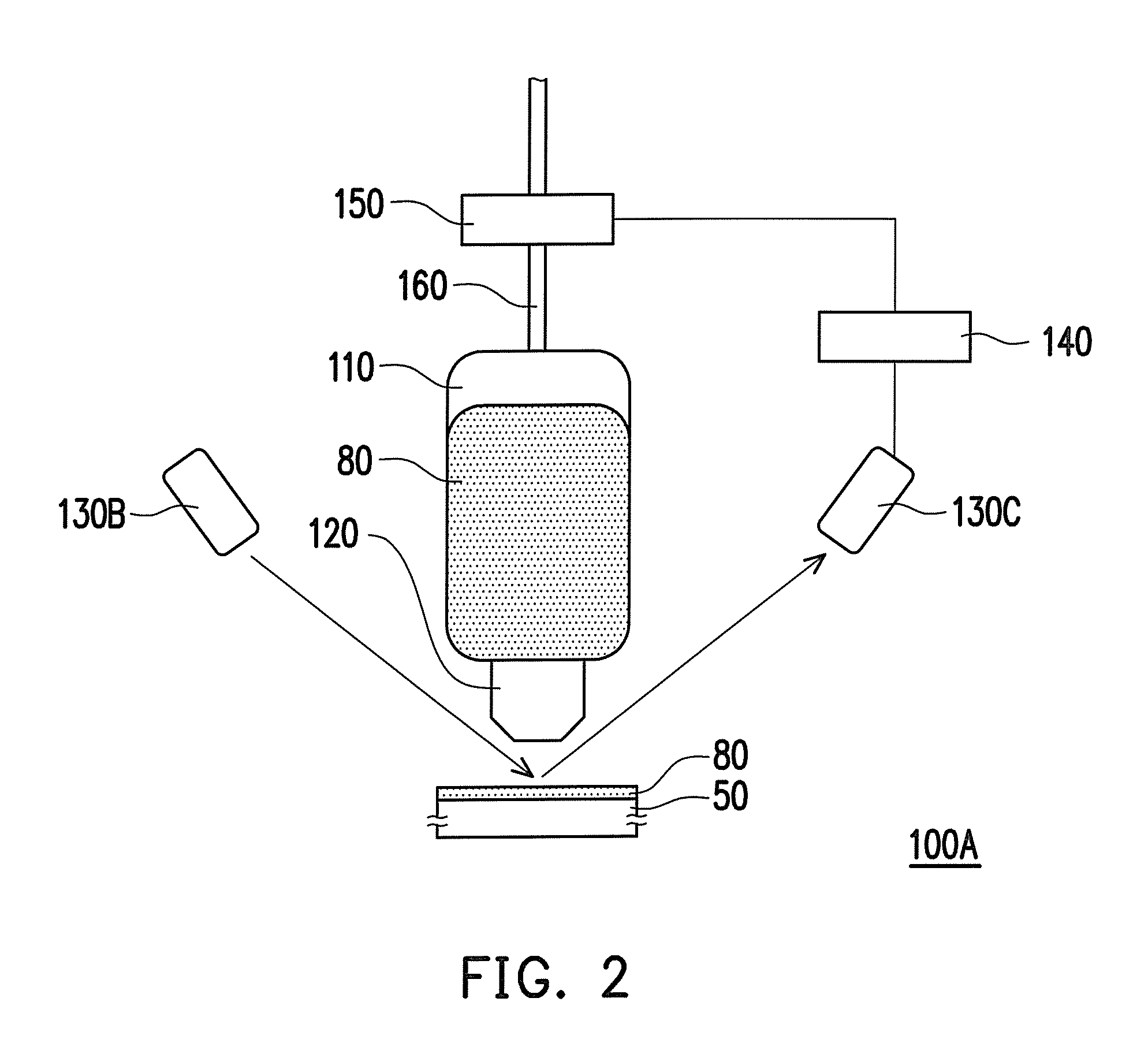 Method of forming a layer of glue on a work piece