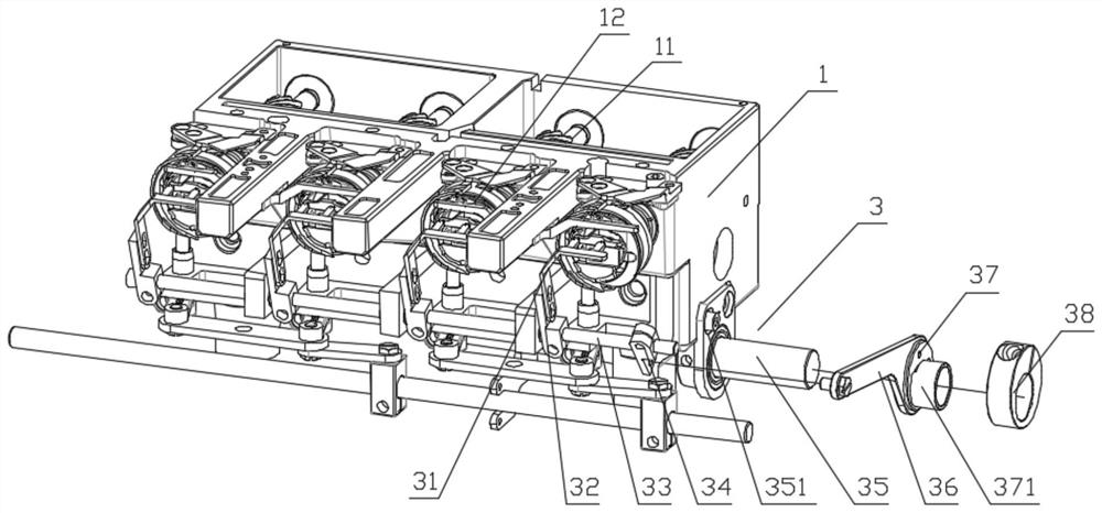 Multi-head embroidery machine shuttle box assembly with thread buckling mechanism, and embroidery machine