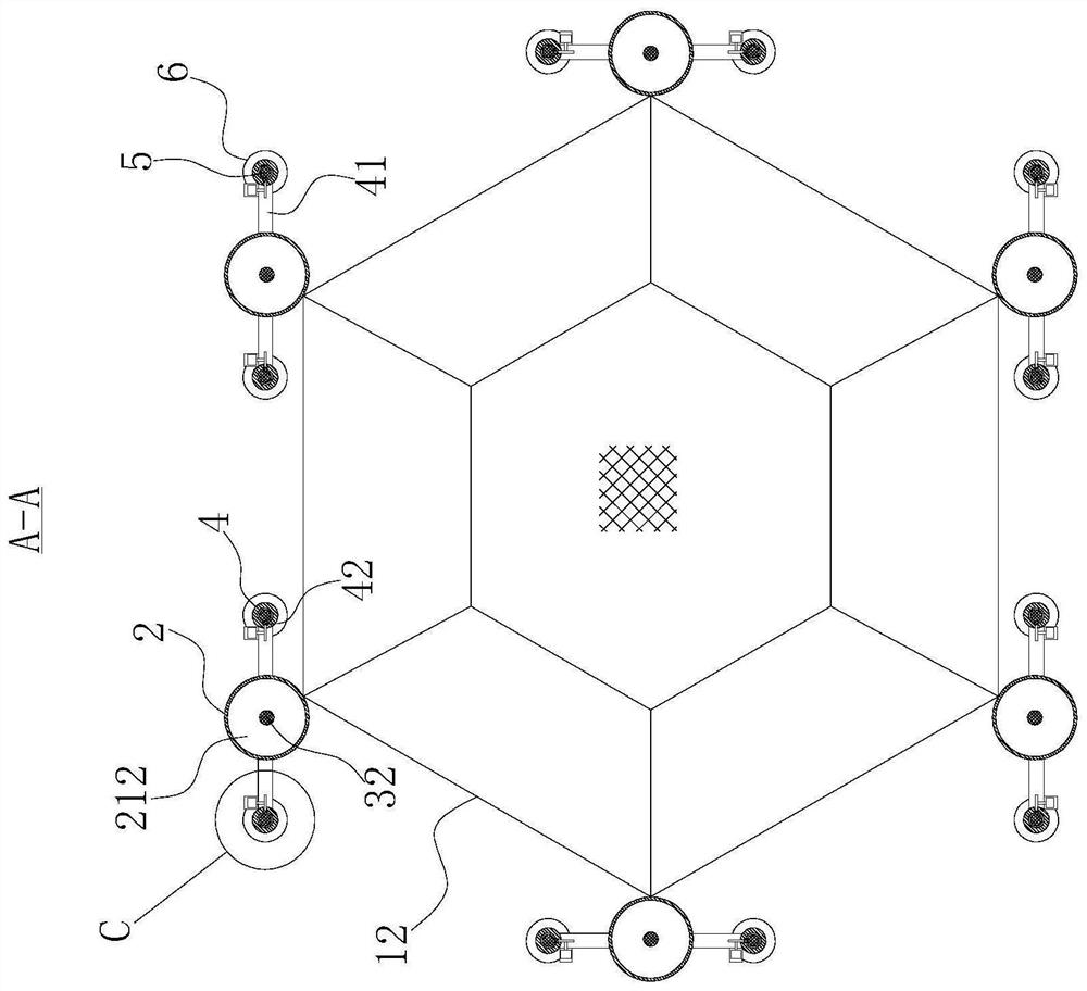 Quickly liftable net cage