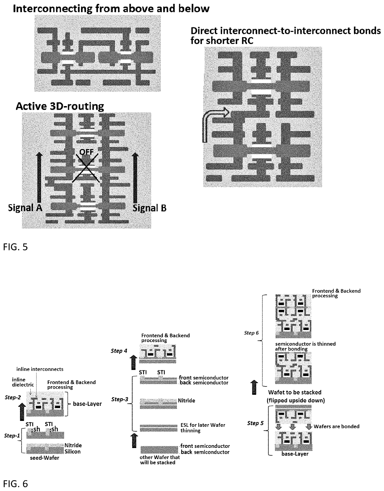 Approach to the manufacturing of monolithic 3-dimensional high-rise integrated-circuits with vertically-stacked double-sided fully-depleted silicon-on-insulator transistors