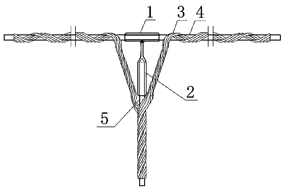 Novel pre-twisted support type T-shaped wire clamp capable of preventing wire breakage