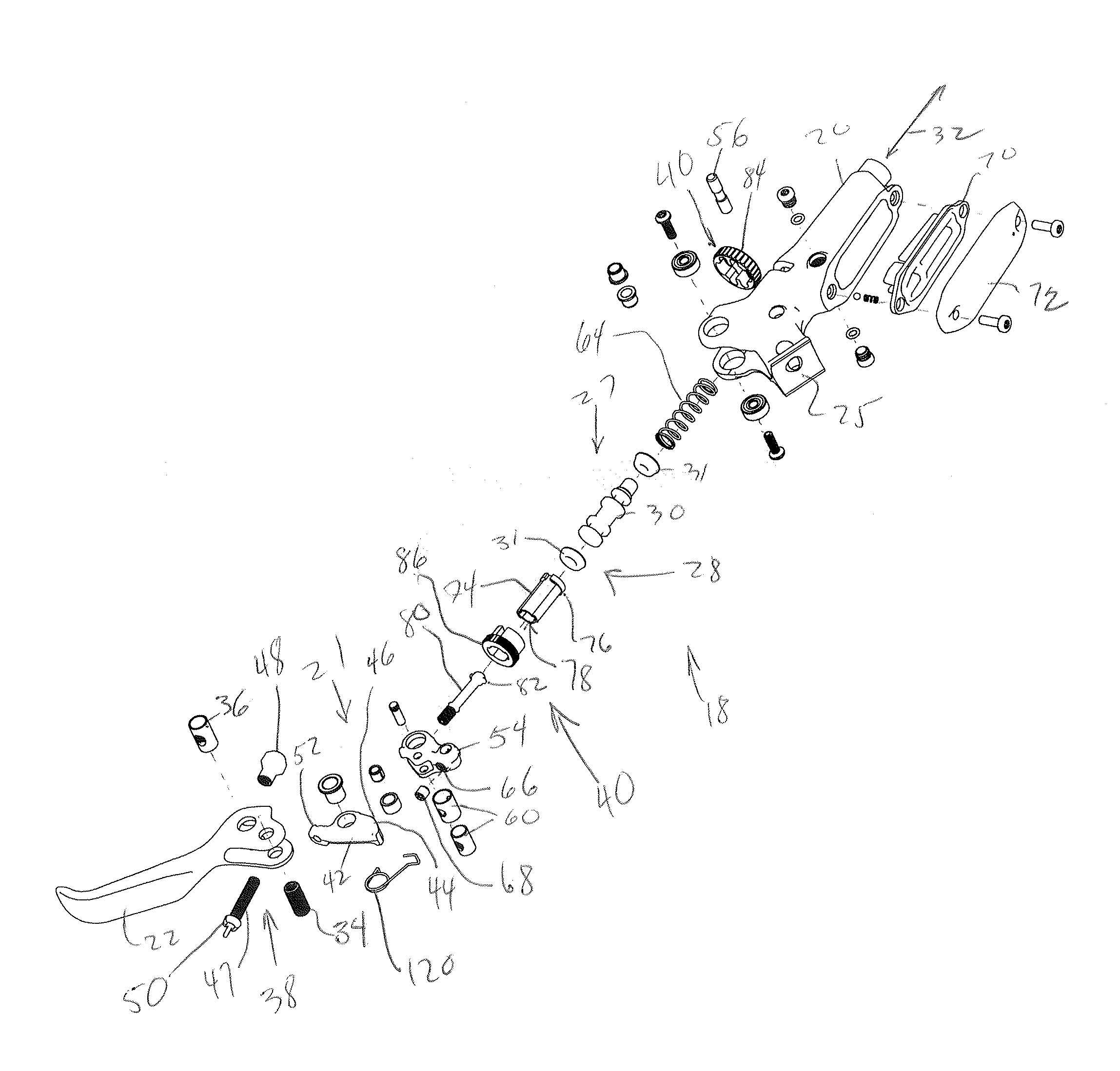 Variable rate assembly for a brake system for bicycle