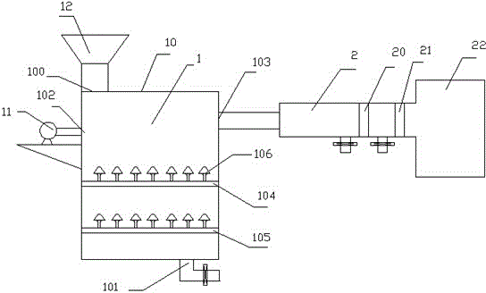 Air separation machine for powder coating production