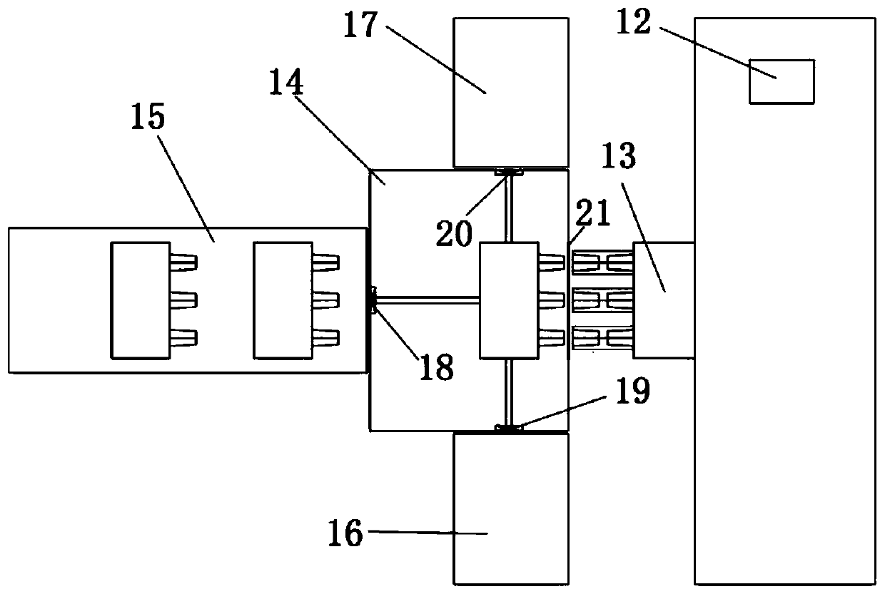 Bus connecting device and inflatable ring main unit performance test system and method based on bus connecting device