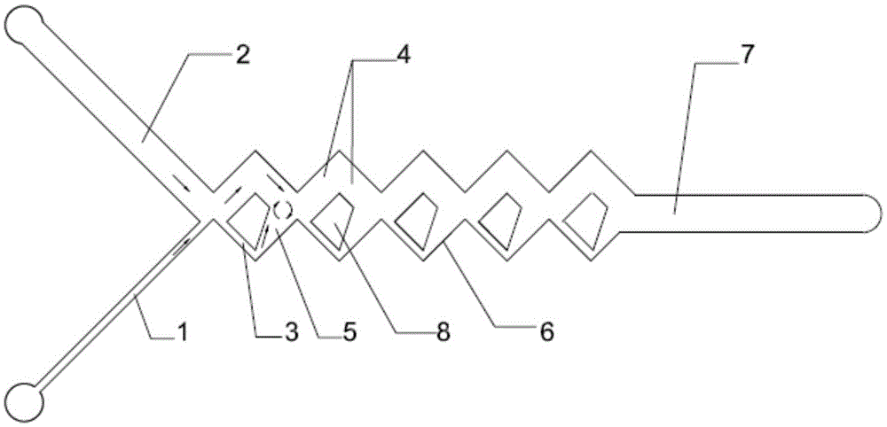 Planar passive micromixer