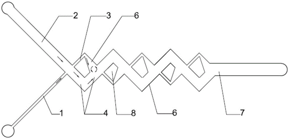 Planar passive micromixer