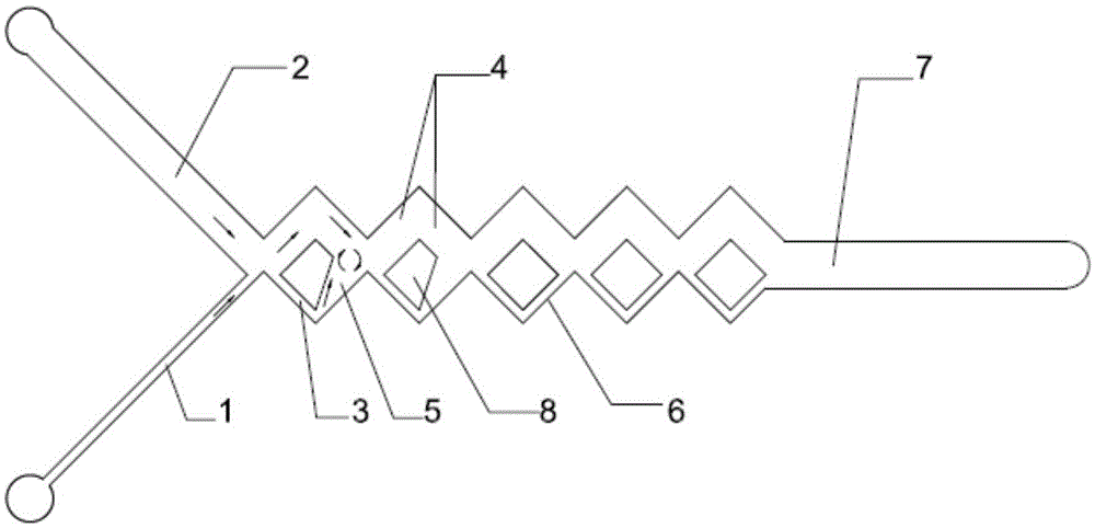 Planar passive micromixer