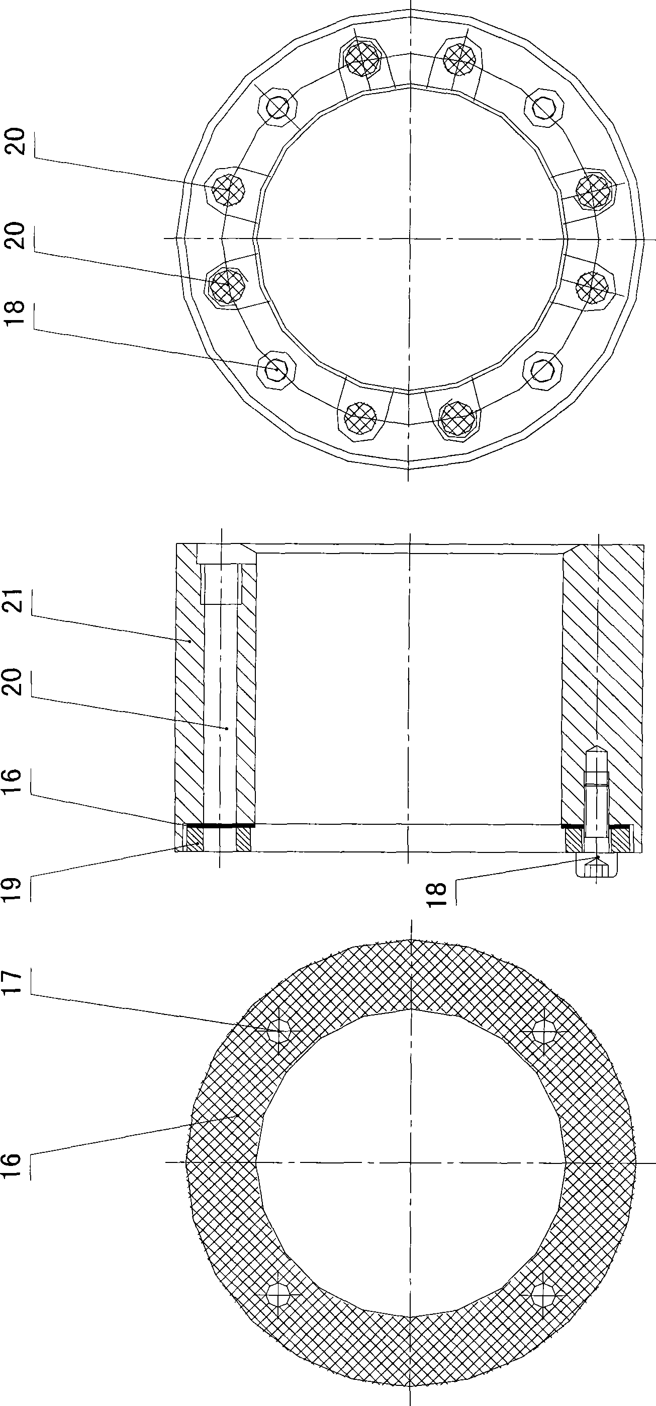 Sealing system of mechanical rapping apparatus