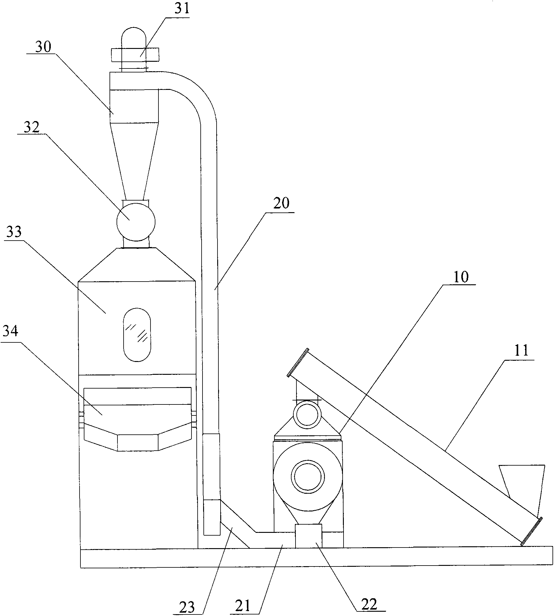 Air-cooling dust removal system and particle production device group