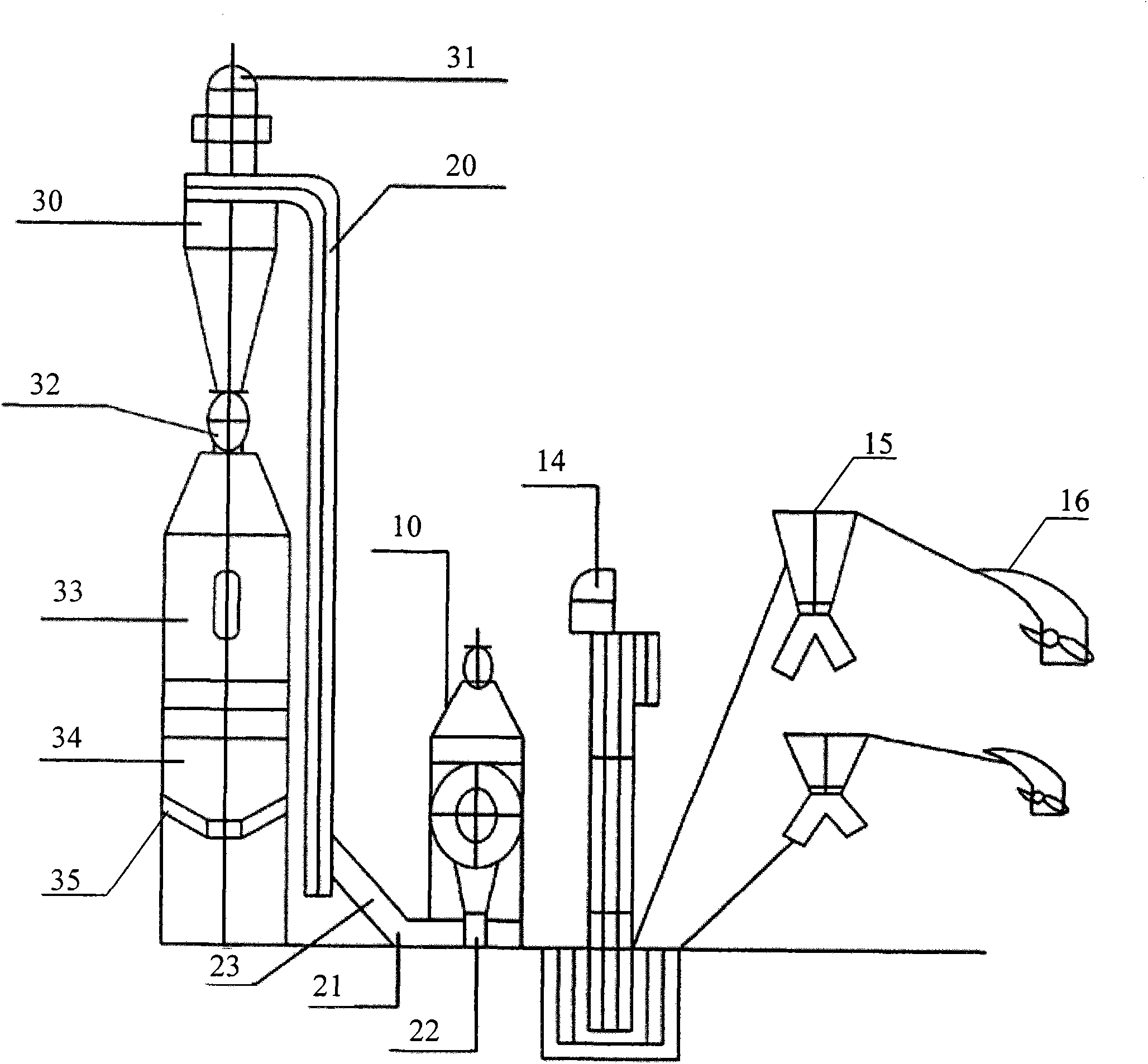 Air-cooling dust removal system and particle production device group