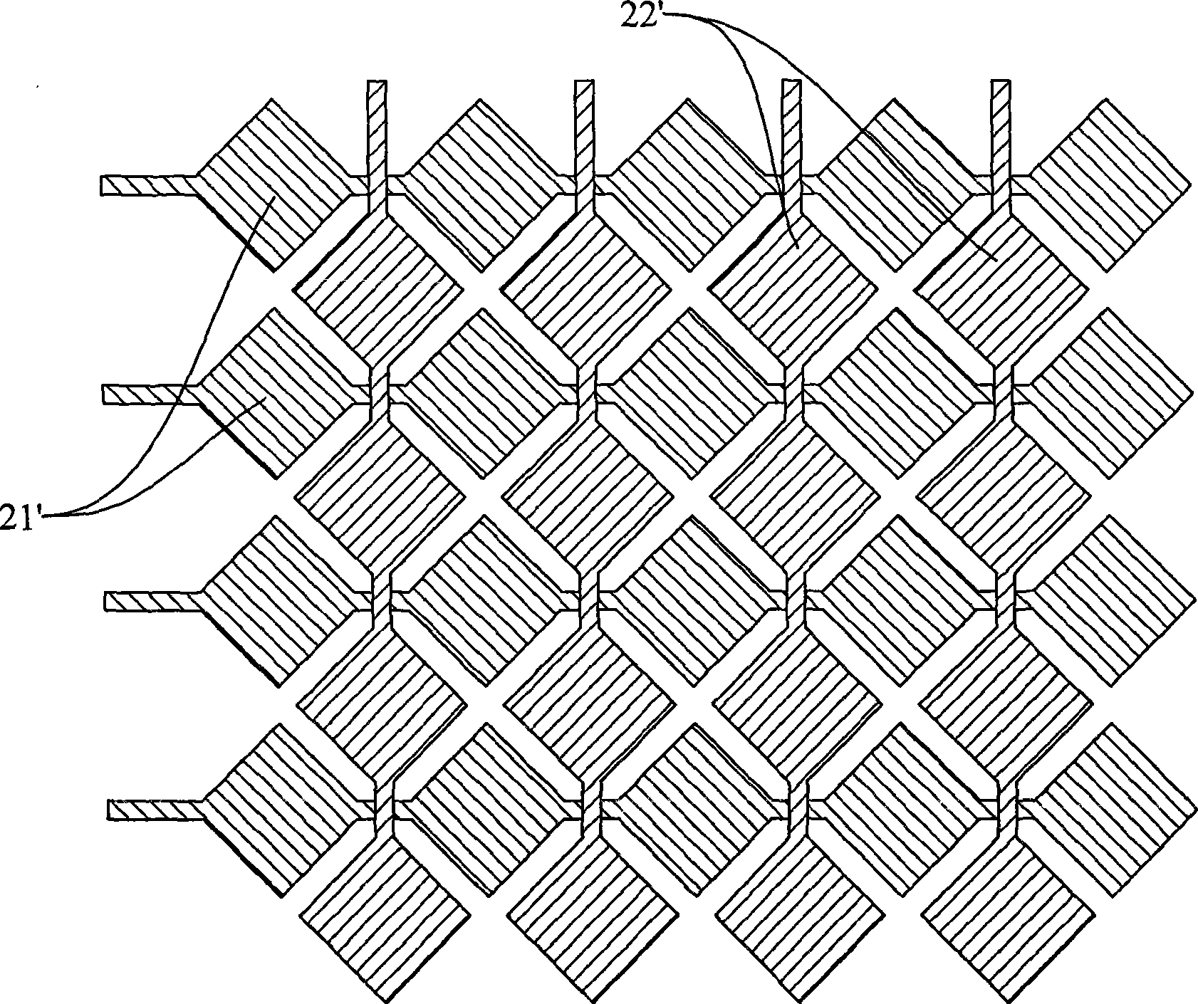 Capacitance type touch control screen and manufacturing method thereof