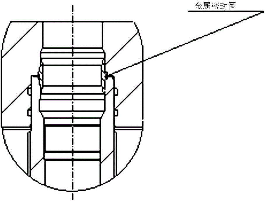 Metal sealing ring for end part of oil pipe hanger, and sealing device