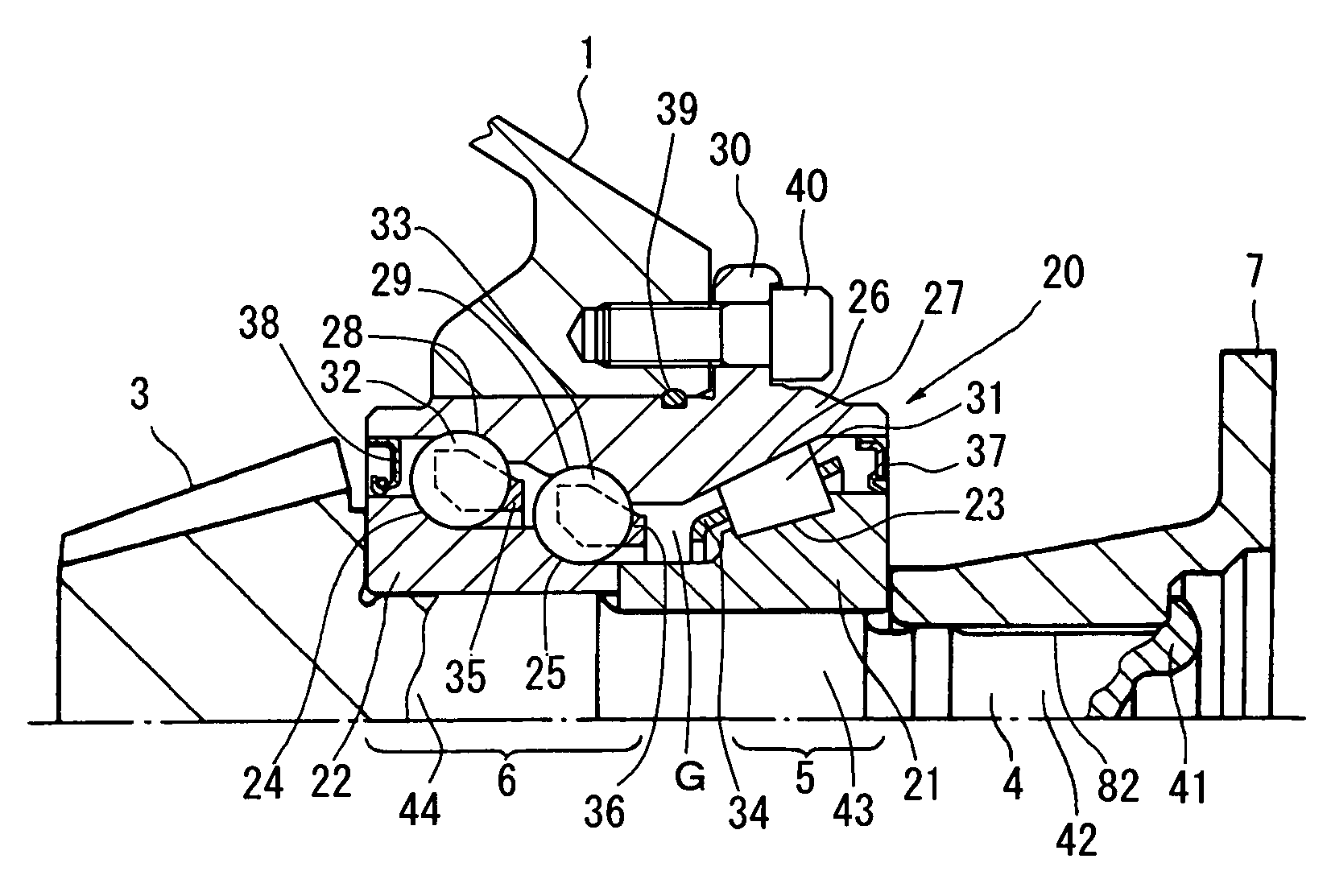 Bearing device for supporting pinion shaft