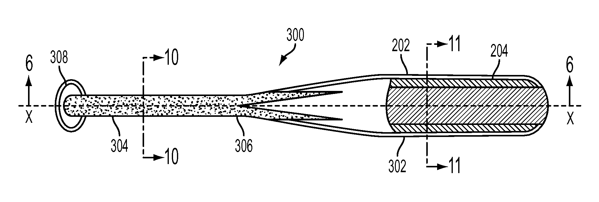 Bat having fiber-fused core section and method of manufacturing the same