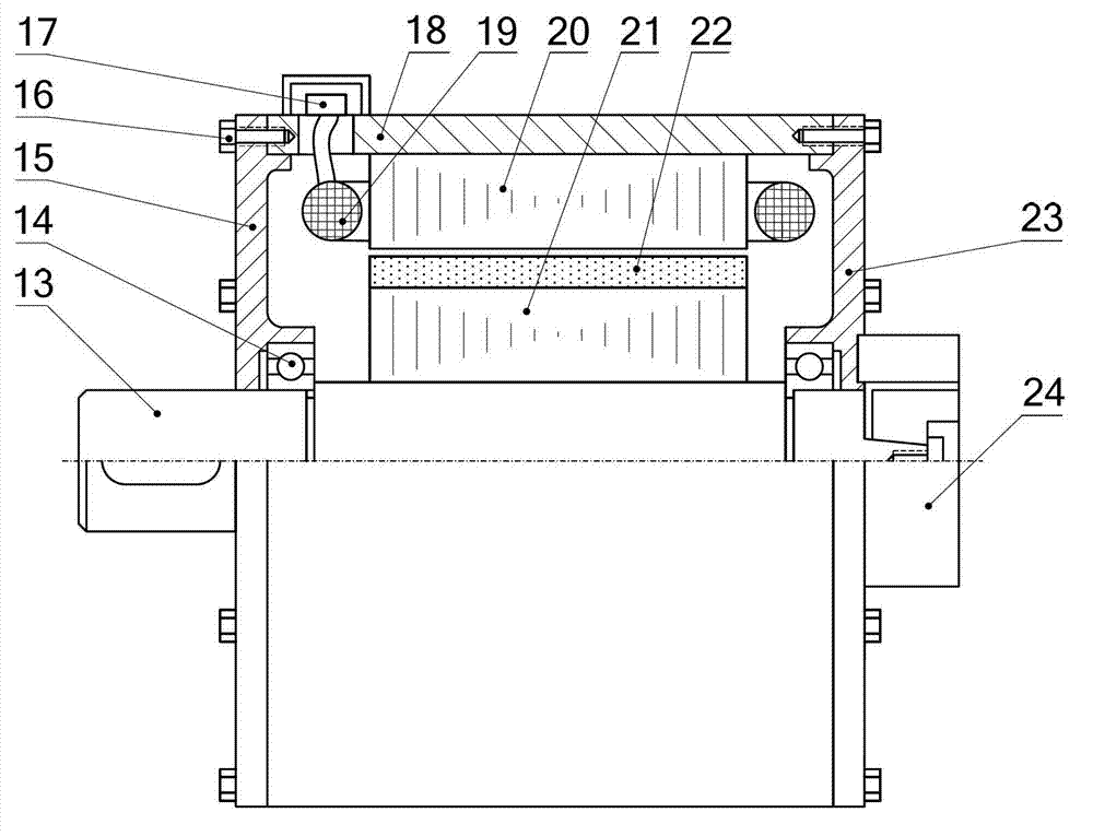 Low-heat coupling and non electromagnetic coupling dual-redundancy permanent-magnet synchronous motor between phase windings