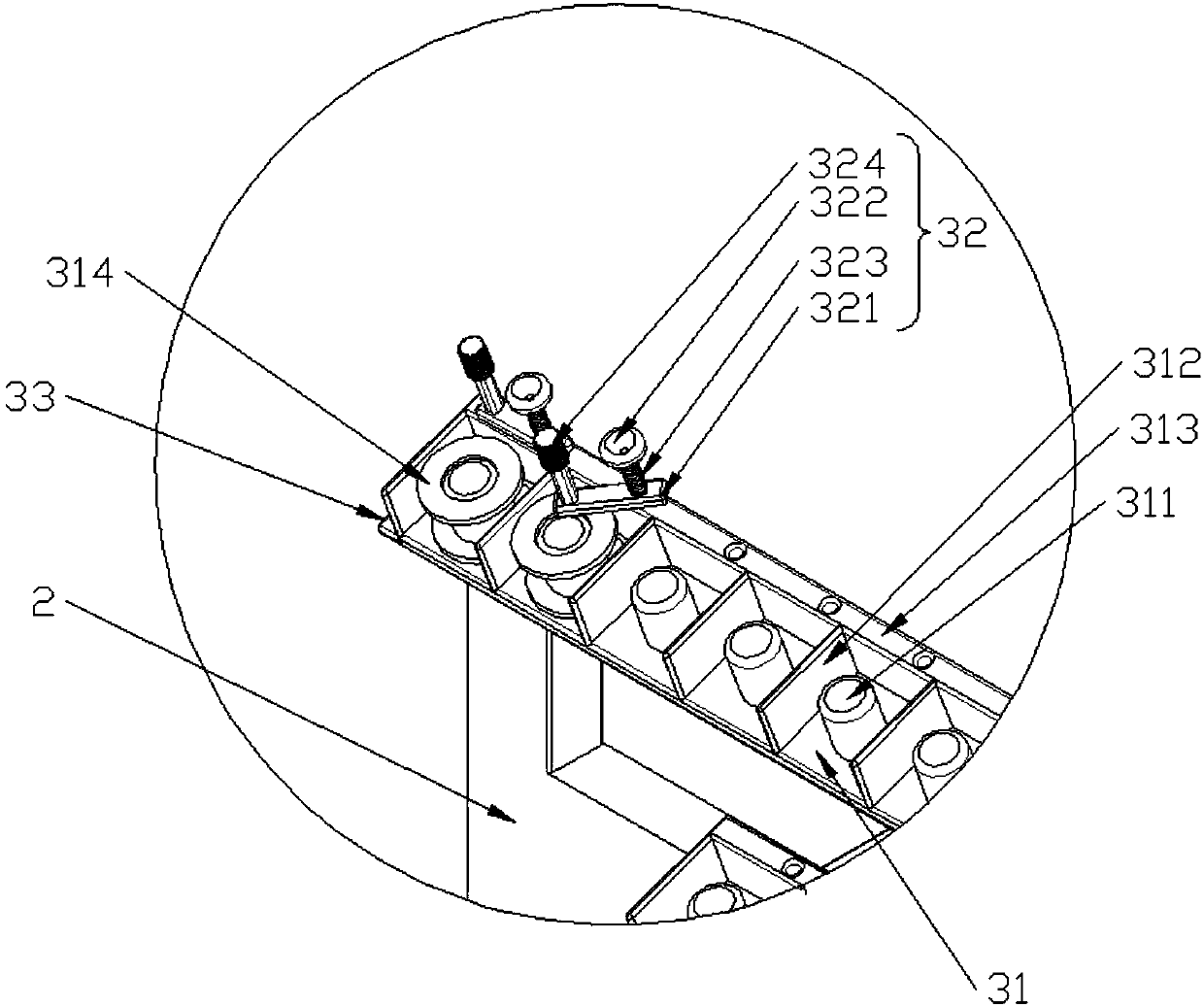 Spotting tooling for thermal vacuum test