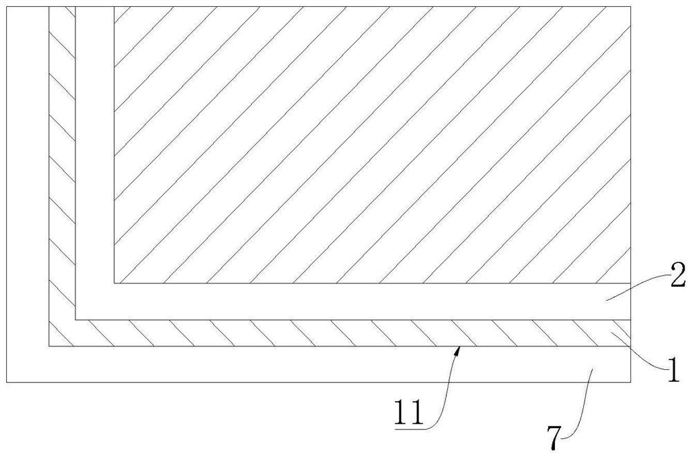 Ceiling corner machining structure and construction technology