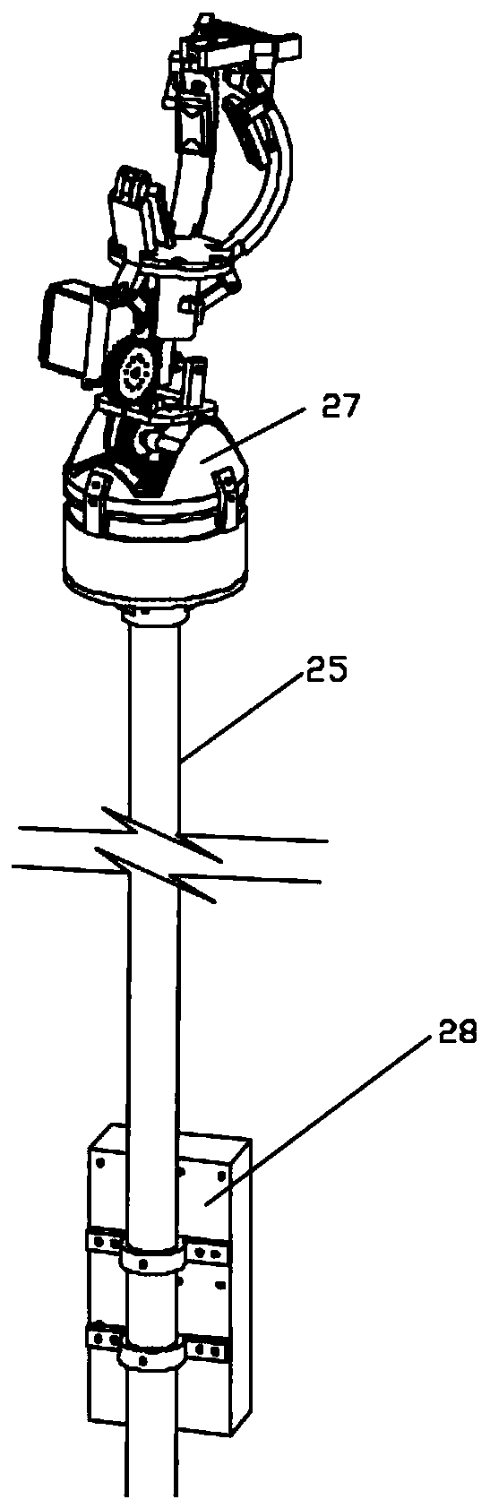 Mechanical arm for picking up bergamot pears