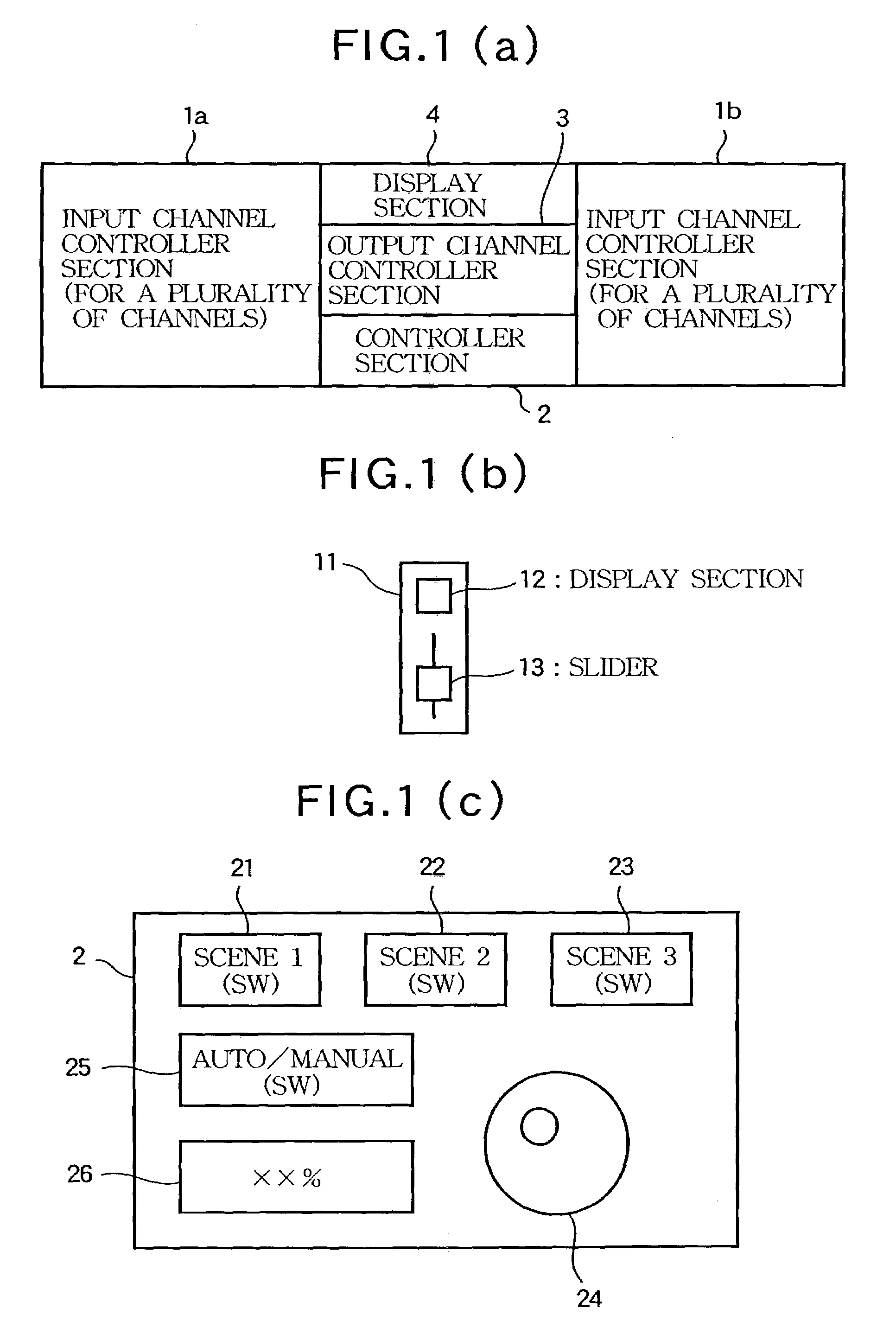 Setting update apparatus of scene data in audio mixer