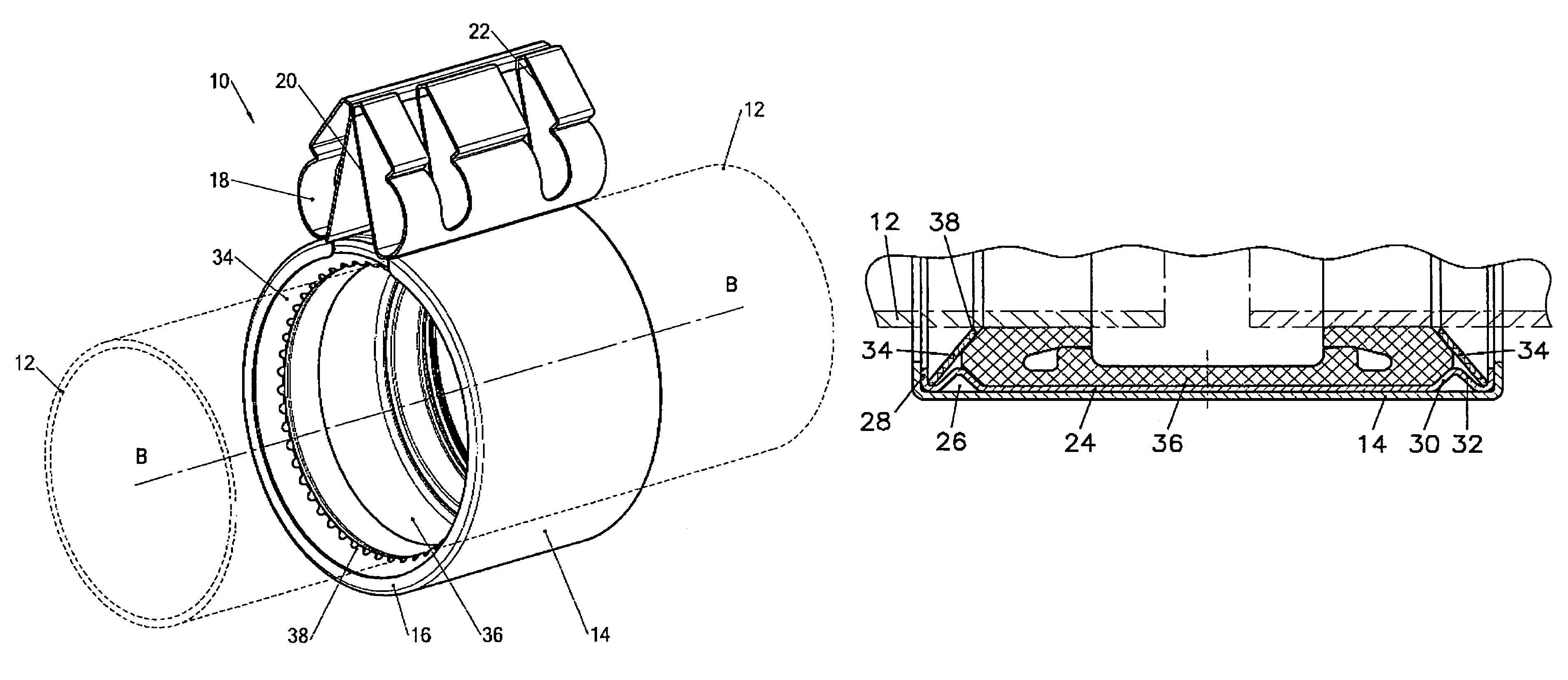 Pipes coupling with integrated grip