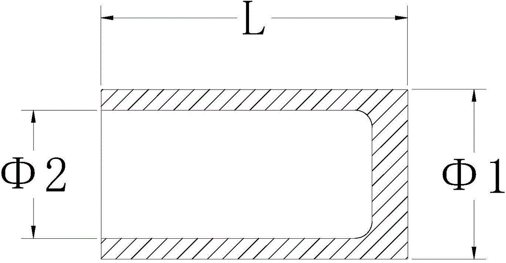 Hot forging forming method for cylindrical forged piece