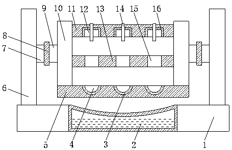 A test tube rack for chemical industry