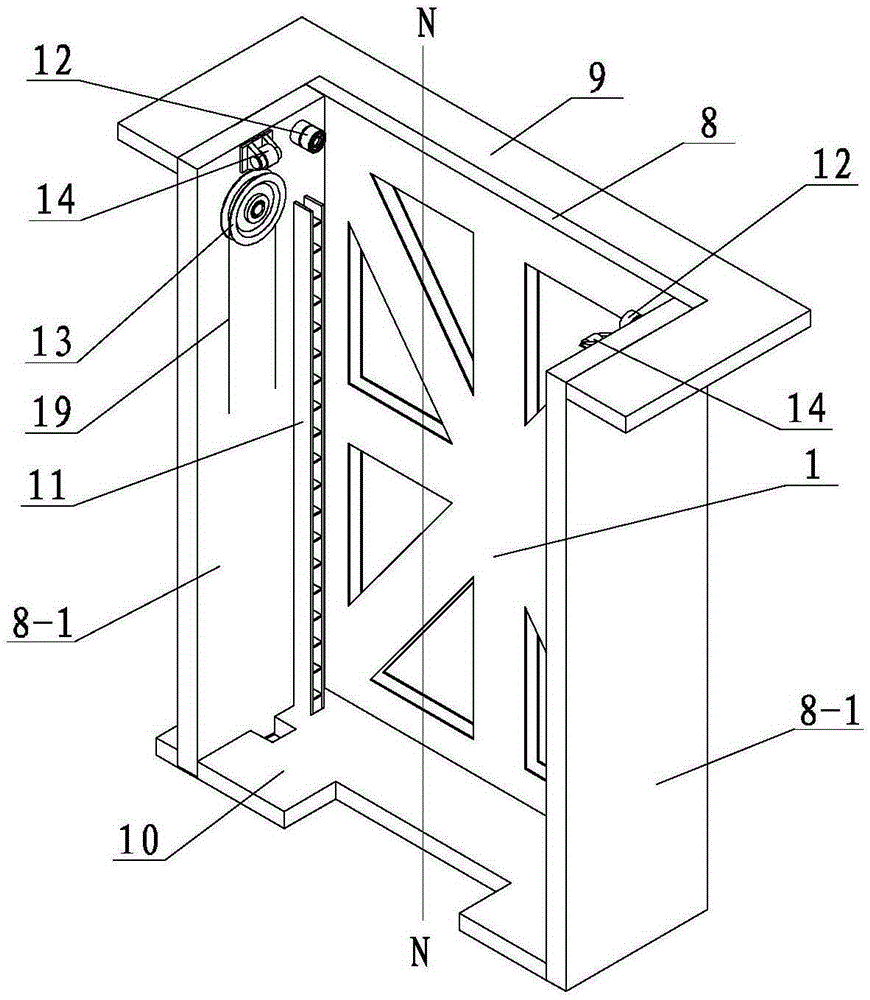 Telescopic radar antenna back frame