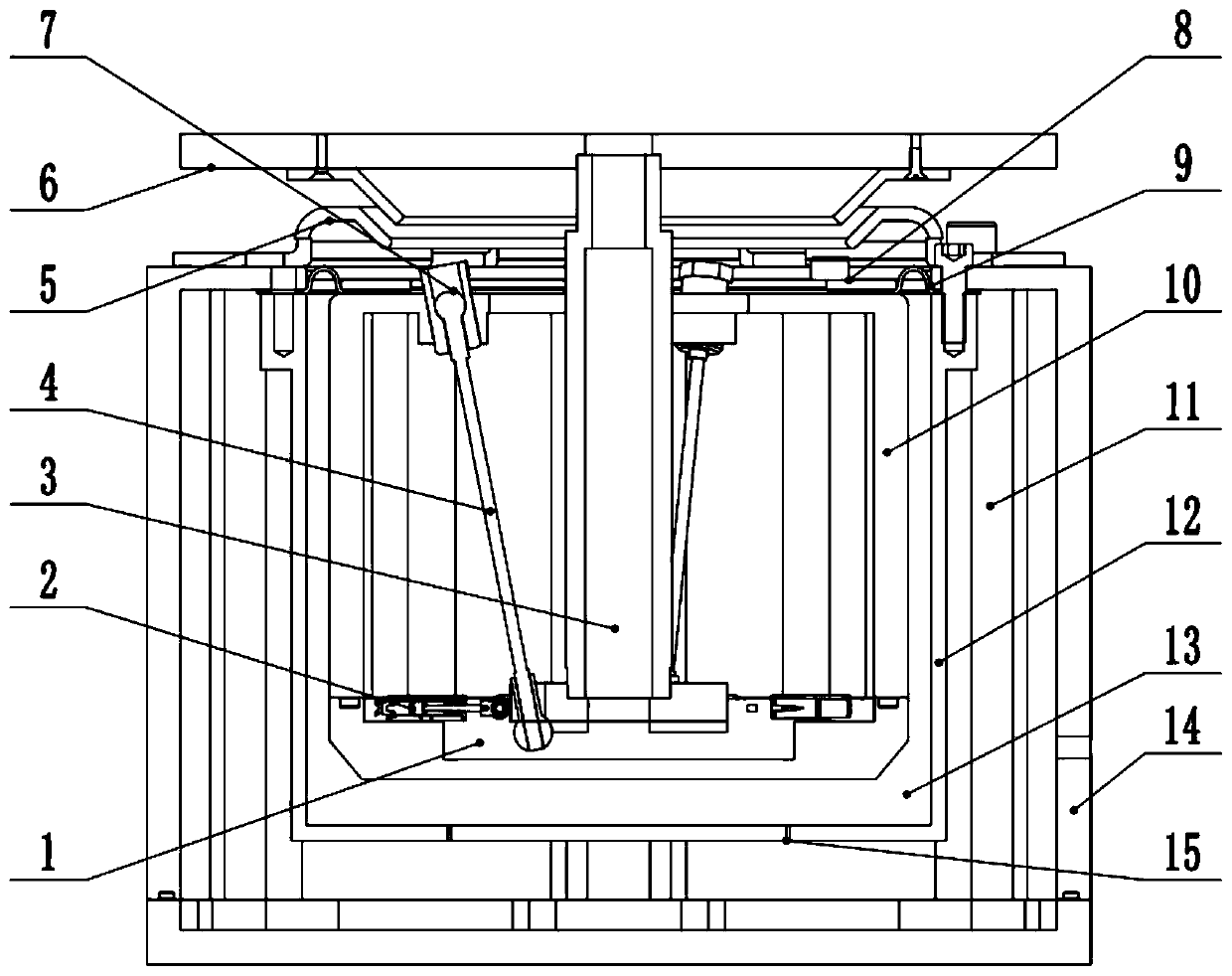 Passive air spring shock-absorption mechanism provided with universal damper and variable rubber membrane