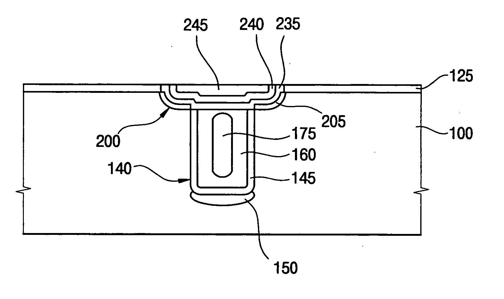 Trench structure having a void and inductor including the trench structure