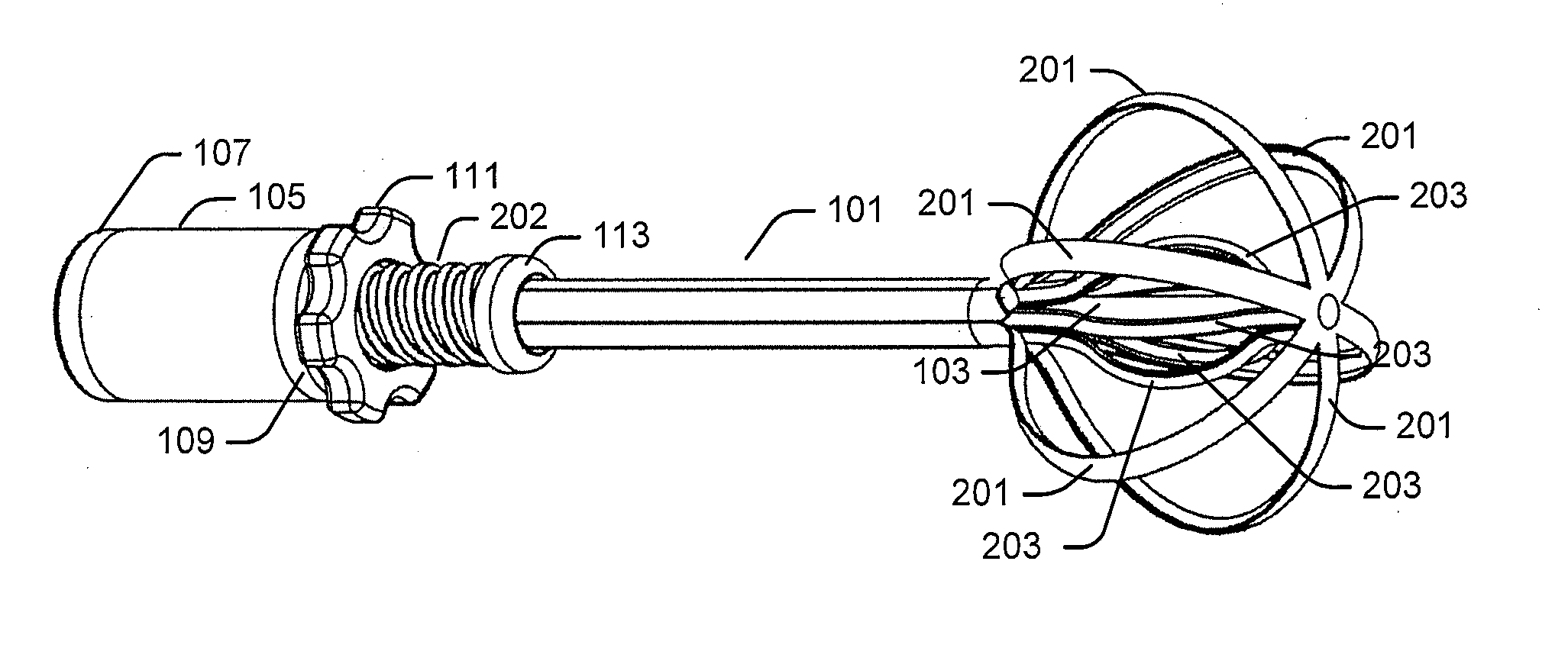 Expandable brachytherapy device with constant radiation source spacing