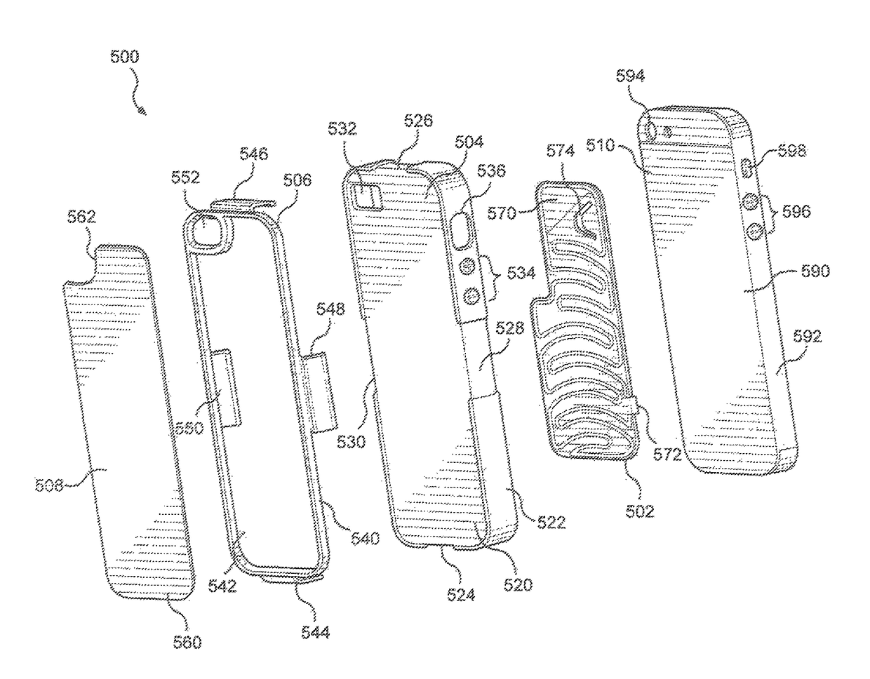 Radio frequency emission guard for portable wireless electronic device