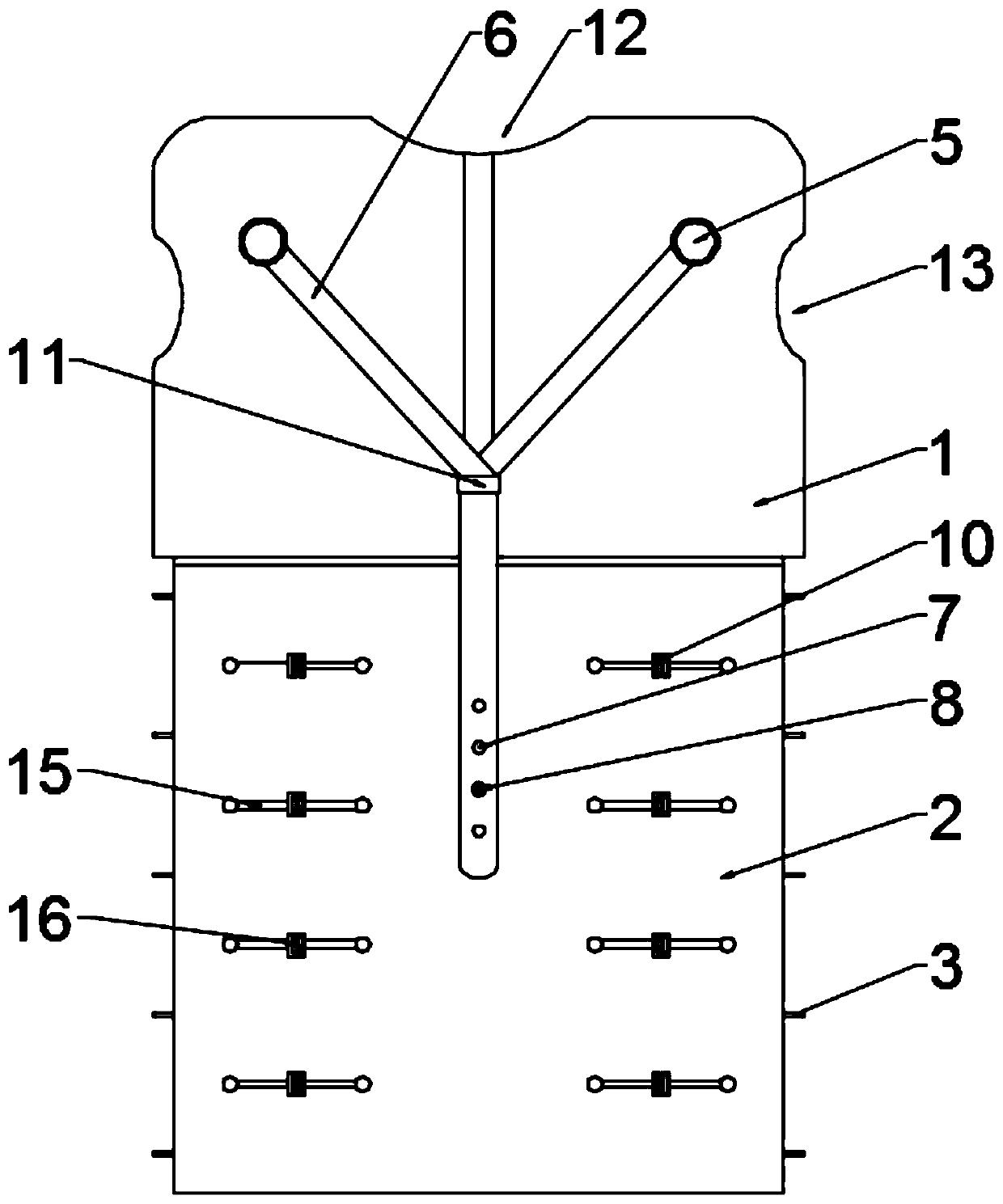 Adjustable thoracolumbar spine support protector