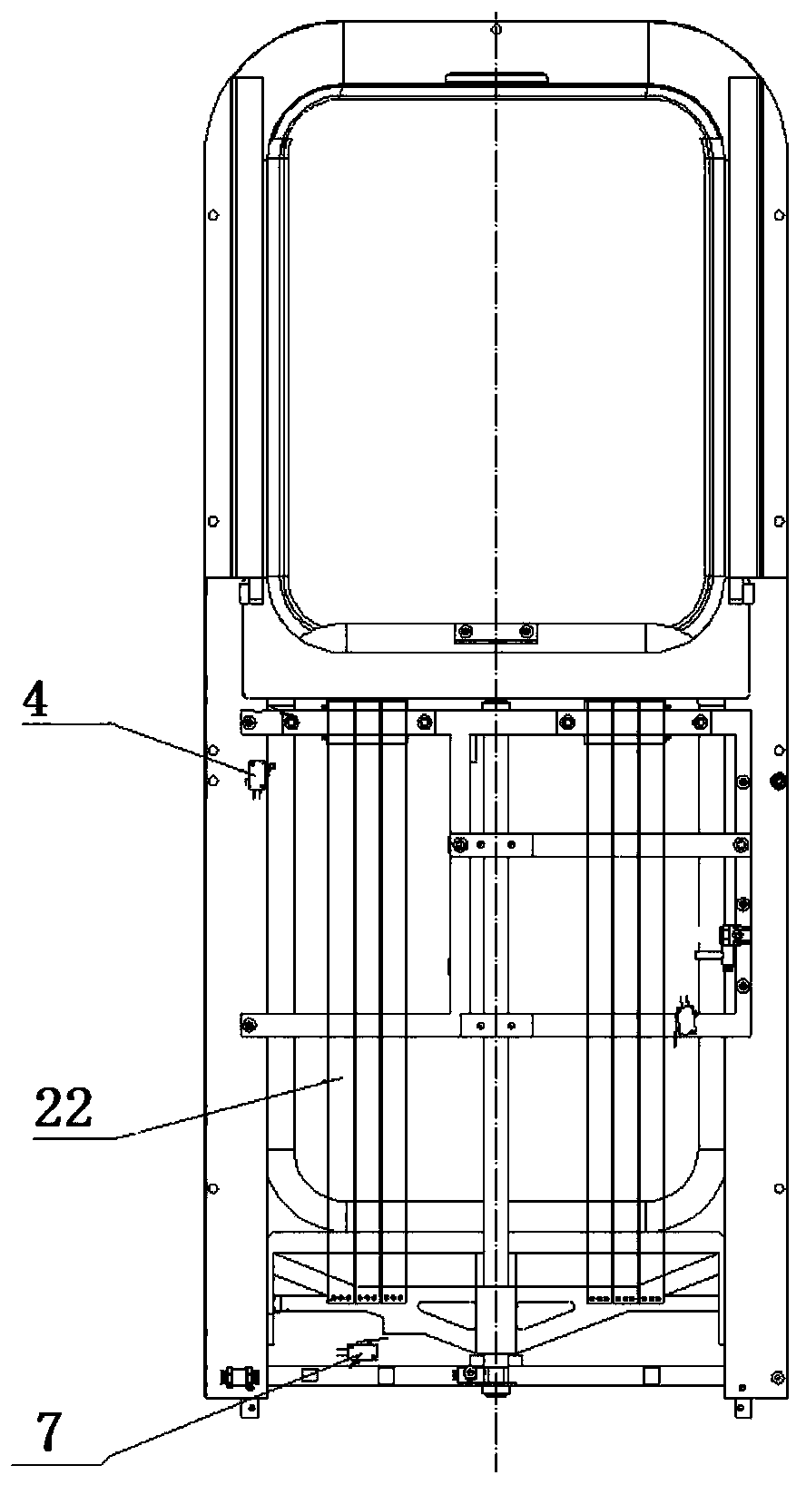 Movable side window of automatic lifting driver's cab