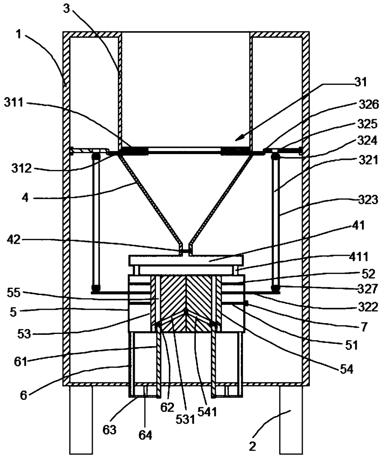 A flocculant sewage environmental protection treatment device