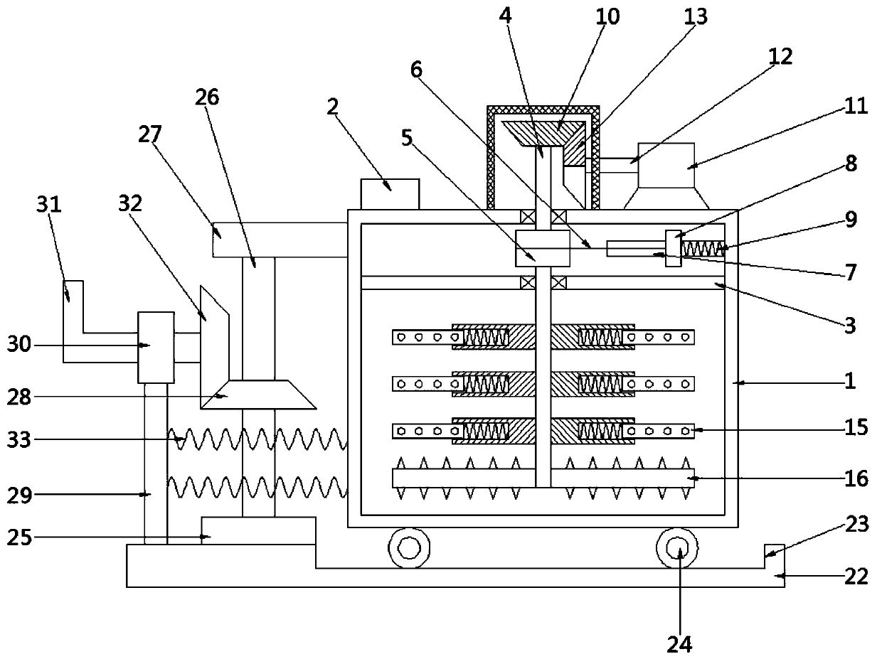 Rapid dye anti-condensation dispersing device for yarn space dyeing